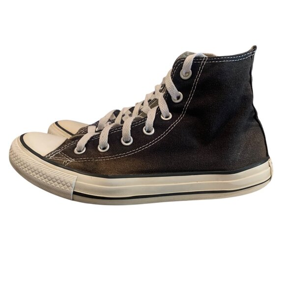 Converse High-Tops Black Sz Women’s 8 Men’s 6 Black Faded Grunge Streetwear Y2K - Picture 3 of 9